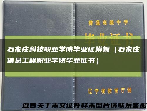 石家莊科技職業學院畢業證模板（石家莊信息工程職業學院畢業證書）縮略圖