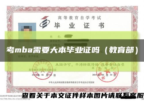 考mba需要大本畢業證嗎（教育部）縮略圖