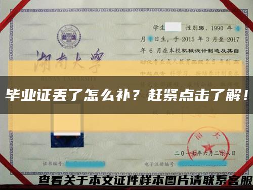 畢業證丟了怎么補？趕緊點擊了解！縮略圖