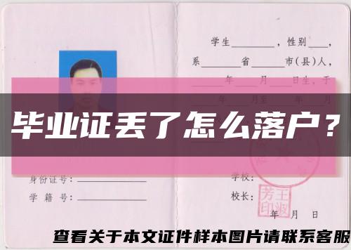 畢業證丟了怎么落戶？縮略圖