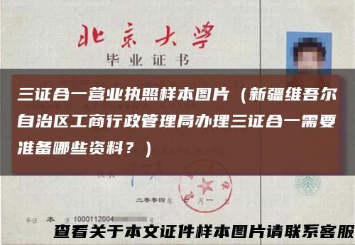 三證合一營業執照樣本圖片（新疆維吾爾自治區工商行政管理局辦理三證合一需要準備哪些資料？）縮略圖