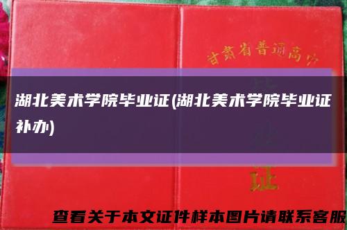 湖北美術學院畢業證(湖北美術學院畢業證補辦)縮略圖