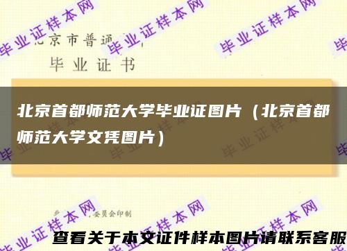 北京首都師范大學畢業證圖片（北京首都師范大學文憑圖片）縮略圖