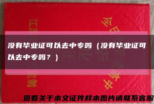 沒有畢業證可以去中專嗎（沒有畢業證可以去中專嗎？）縮略圖