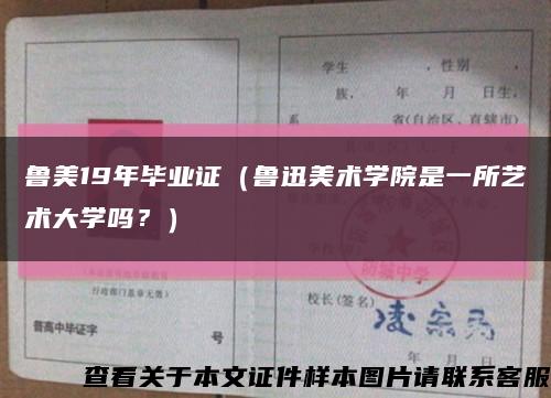 魯美19年畢業證（魯迅美術學院是一所藝術大學嗎？）縮略圖