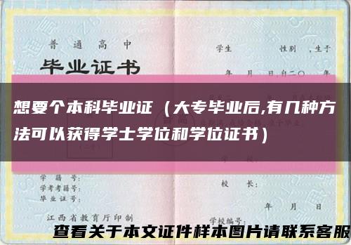 想要個本科畢業證（大專畢業后,有幾種方法可以獲得學士學位和學位證書）縮略圖