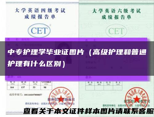 中專護理學畢業證圖片（高級護理和普通護理有什么區別）縮略圖
