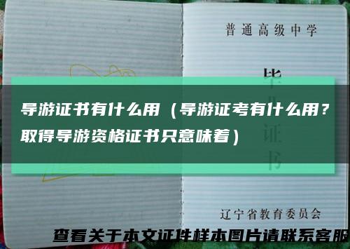 導游證書有什么用（導游證考有什么用？取得導游資格證書只意味著）縮略圖