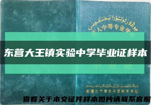 東營大王鎮實驗中學畢業證樣本縮略圖