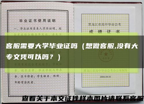 客服需要大學畢業證嗎（想做客服,沒有大專文憑可以嗎？）縮略圖