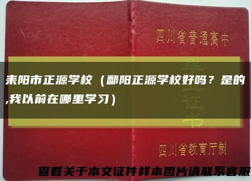 耒陽市正源學校（鄱陽正源學校好嗎？是的,我以前在哪里學習）縮略圖