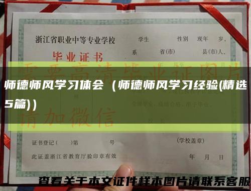 師德師風學習體會（師德師風學習經驗(精選5篇)）縮略圖