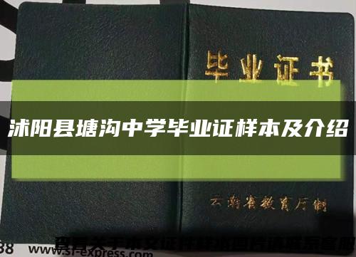 沭陽縣塘溝中學畢業證樣本及介紹縮略圖