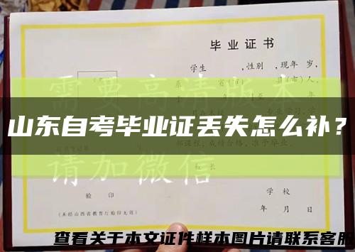 山東自考畢業證丟失怎么補？縮略圖