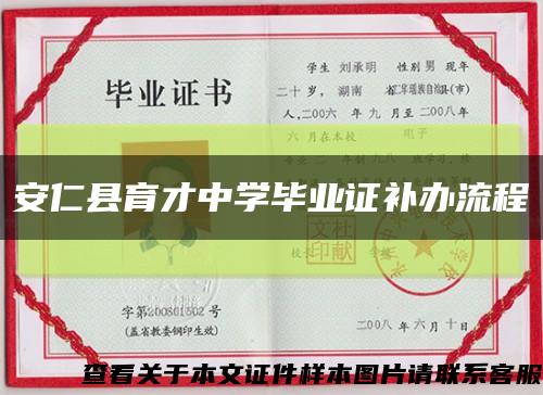 安仁縣育才中學畢業證補辦流程縮略圖