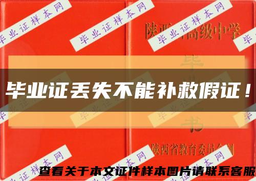 畢業證丟失不能補救假證！縮略圖