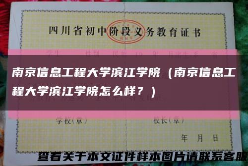 南京信息工程大學濱江學院（南京信息工程大學濱江學院怎么樣？）縮略圖