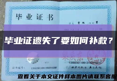畢業證遺失了要如何補救？縮略圖