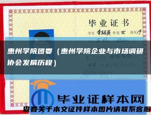 惠州學院團委（惠州學院企業與市場調研協會發展歷程）縮略圖