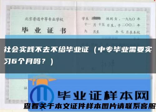 社會實踐不去不給畢業證（中專畢業需要實習6個月嗎？）縮略圖