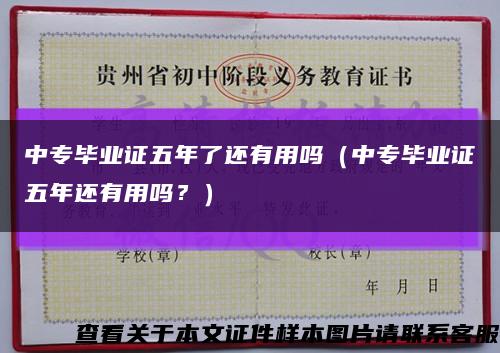 中專畢業證五年了還有用嗎（中專畢業證五年還有用嗎？）縮略圖