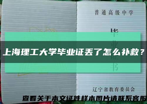上海理工大學畢業證丟了怎么補救？縮略圖
