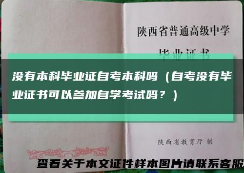 沒有本科畢業證自考本科嗎（自考沒有畢業證書可以參加自學考試嗎？）縮略圖