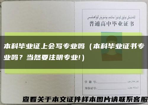 本科畢業證上會寫專業嗎（本科畢業證書專業嗎？當然要注明專業!）縮略圖
