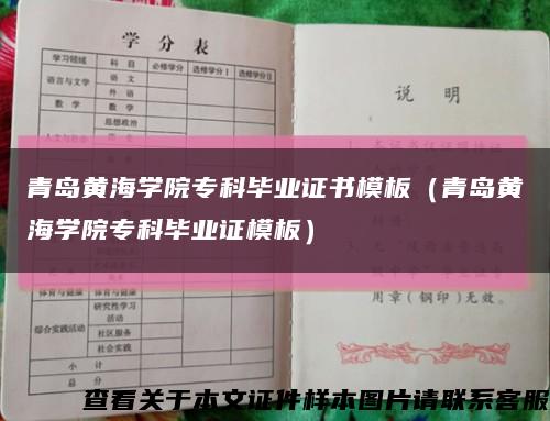 青島黃海學院?？飘厴I證書模板（青島黃海學院?？飘厴I證模板）縮略圖