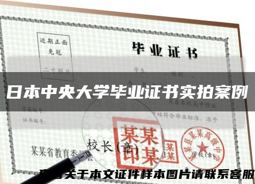 日本中央大學畢業證書實拍案例縮略圖