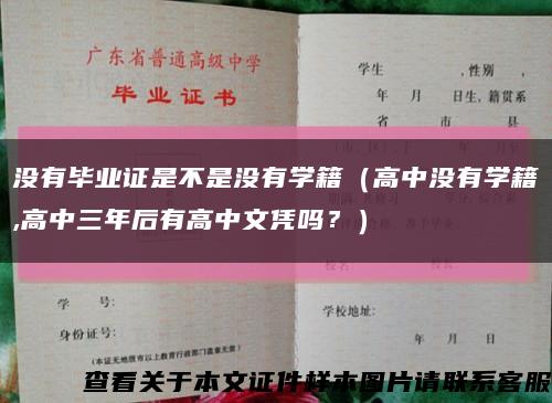 沒有畢業證是不是沒有學籍（高中沒有學籍,高中三年后有高中文憑嗎？）縮略圖
