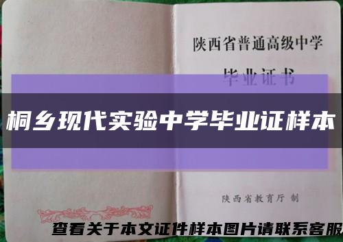 桐鄉現代實驗中學畢業證樣本縮略圖
