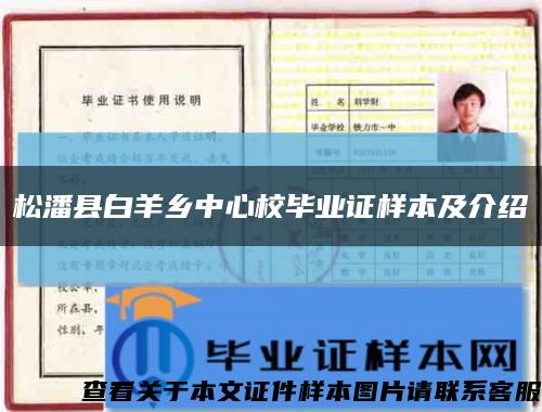 松潘縣白羊鄉中心校畢業證樣本及介紹縮略圖