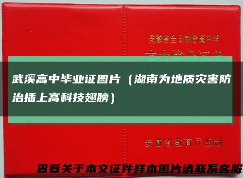 武溪高中畢業證圖片（湖南為地質災害防治插上高科技翅膀）縮略圖