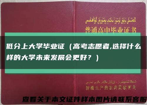 低分上大學畢業證（高考志愿者,選擇什么樣的大學未來發展會更好？）縮略圖