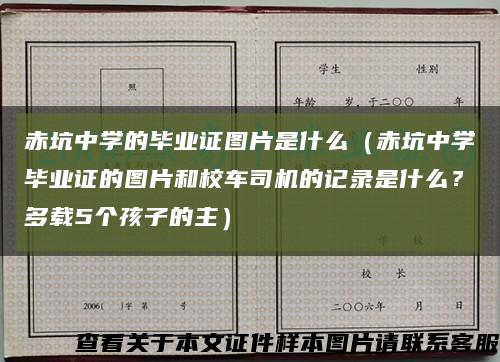 赤坑中學的畢業證圖片是什么（赤坑中學畢業證的圖片和校車司機的記錄是什么？多載5個孩子的主）縮略圖