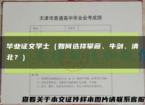 畢業證文學士（如何選擇攀藤、牛劍、清北？）縮略圖
