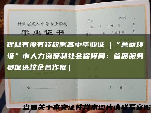 輝縣有沒有技校啊高中畢業證（“營商環境”市人力資源和社會保障局：首席服務員促進校企合作促）縮略圖