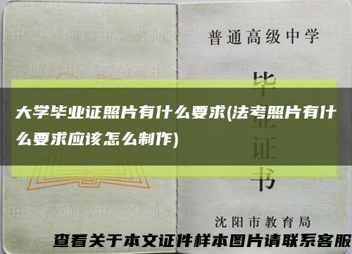 大學畢業證照片有什么要求(法考照片有什么要求應該怎么制作)縮略圖