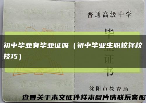 初中畢業有畢業證嗎（初中畢業生職校擇校技巧）縮略圖