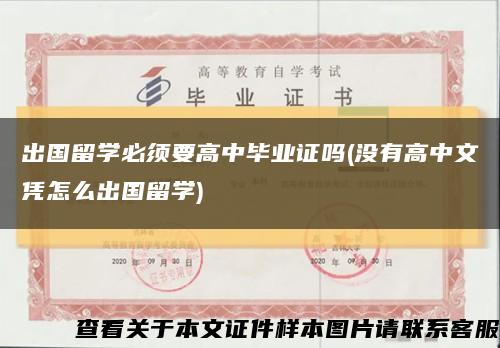 出國留學必須要高中畢業證嗎(沒有高中文憑怎么出國留學)縮略圖