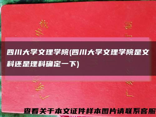 四川大學文理學院(四川大學文理學院是文科還是理科確定一下)縮略圖