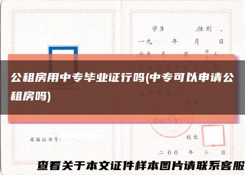 公租房用中專畢業證行嗎(中?？梢陨暾埞夥繂?縮略圖