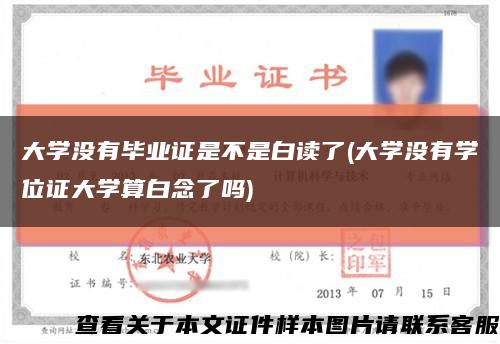 大學沒有畢業證是不是白讀了(大學沒有學位證大學算白念了嗎)縮略圖