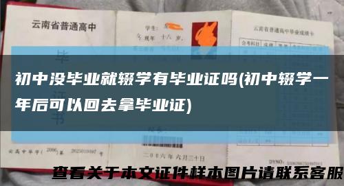 初中沒畢業就輟學有畢業證嗎(初中輟學一年后可以回去拿畢業證)縮略圖