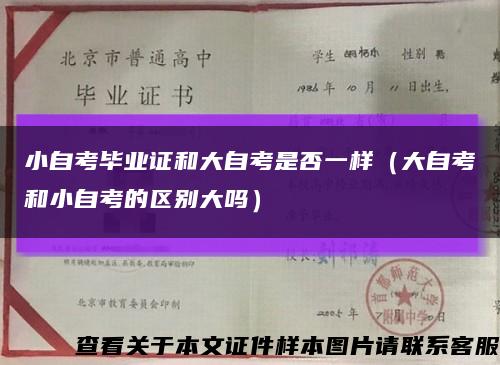 小自考畢業證和大自考是否一樣（大自考和小自考的區別大嗎）縮略圖