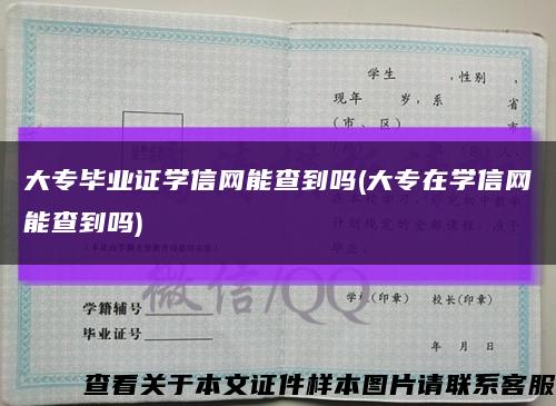 大專畢業證學信網能查到嗎(大專在學信網能查到嗎)縮略圖