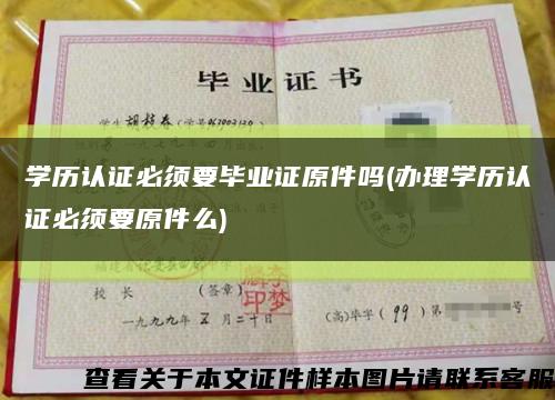 學歷認證必須要畢業證原件嗎(辦理學歷認證必須要原件么)縮略圖