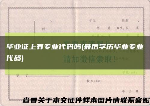 畢業證上有專業代碼嗎(最后學歷畢業專業代碼)縮略圖