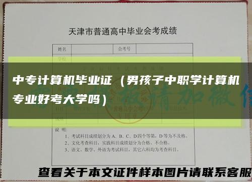 中專計算機畢業證（男孩子中職學計算機專業好考大學嗎）縮略圖